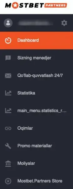 Mostbet UZ hamkorining shaxsiy hisobi